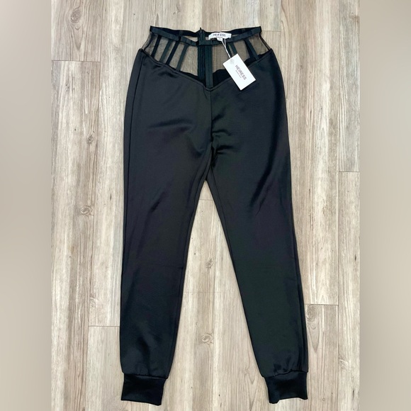 Heiress Beverly Hills Pants - HEIRESS Beverly Hills Black Corset pants